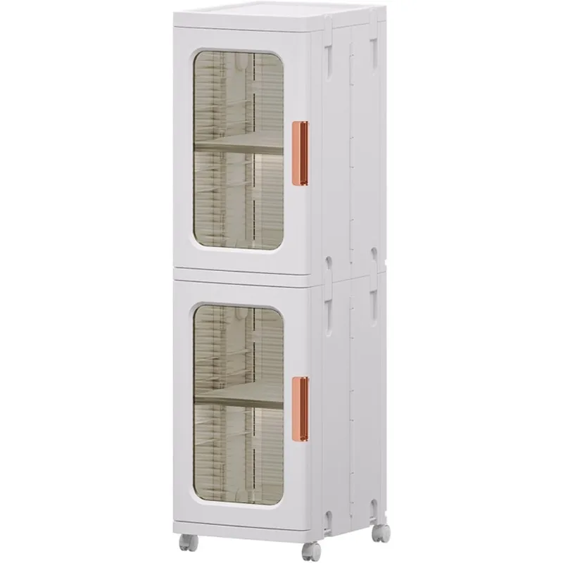 

Narrow Cabinet With Doors and Shelves - Tall Skinny Bathroom Storage Kitchen Organizer With Adjustable Shelf - Toilet Paper Line