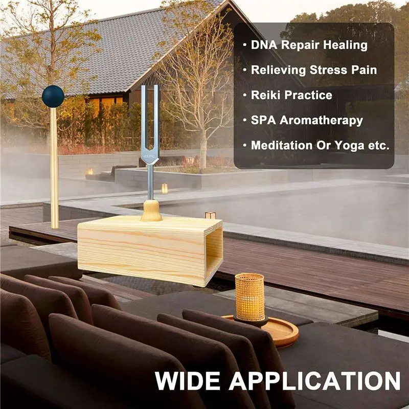 ABLB-5X 432 Hz Tuning Fork With Resonance Box,For Sound Healing,Tuning Fork Resonance Teaching, Hearing Tests, Meditation