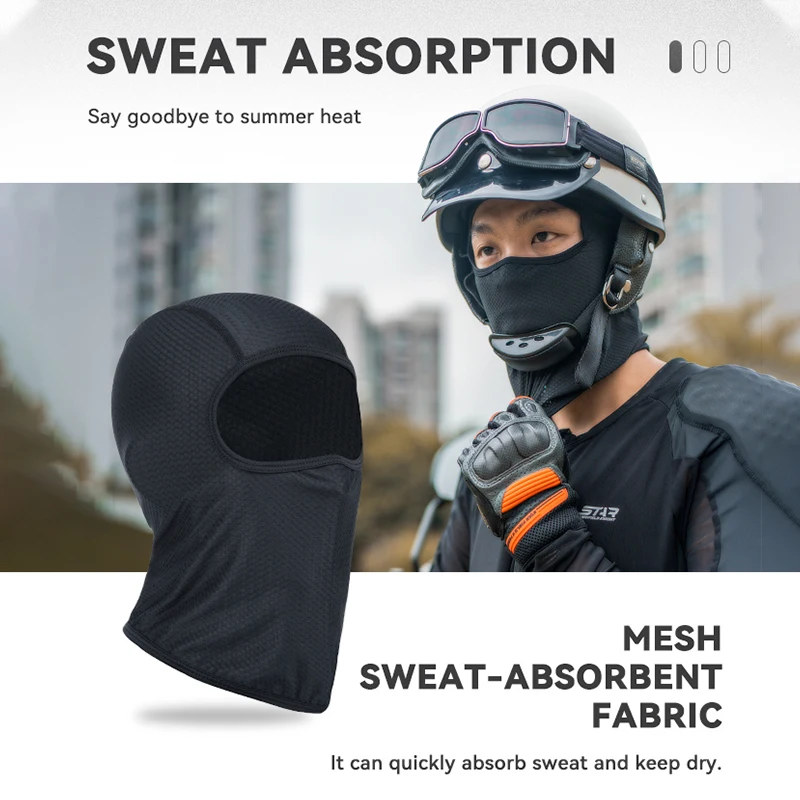 

Motorcycle Riding Mask Summer Breathable Moisture Wicking Quick Drying Full Face Mask Balaclava Elasticity Hat Scarf Hood Cap