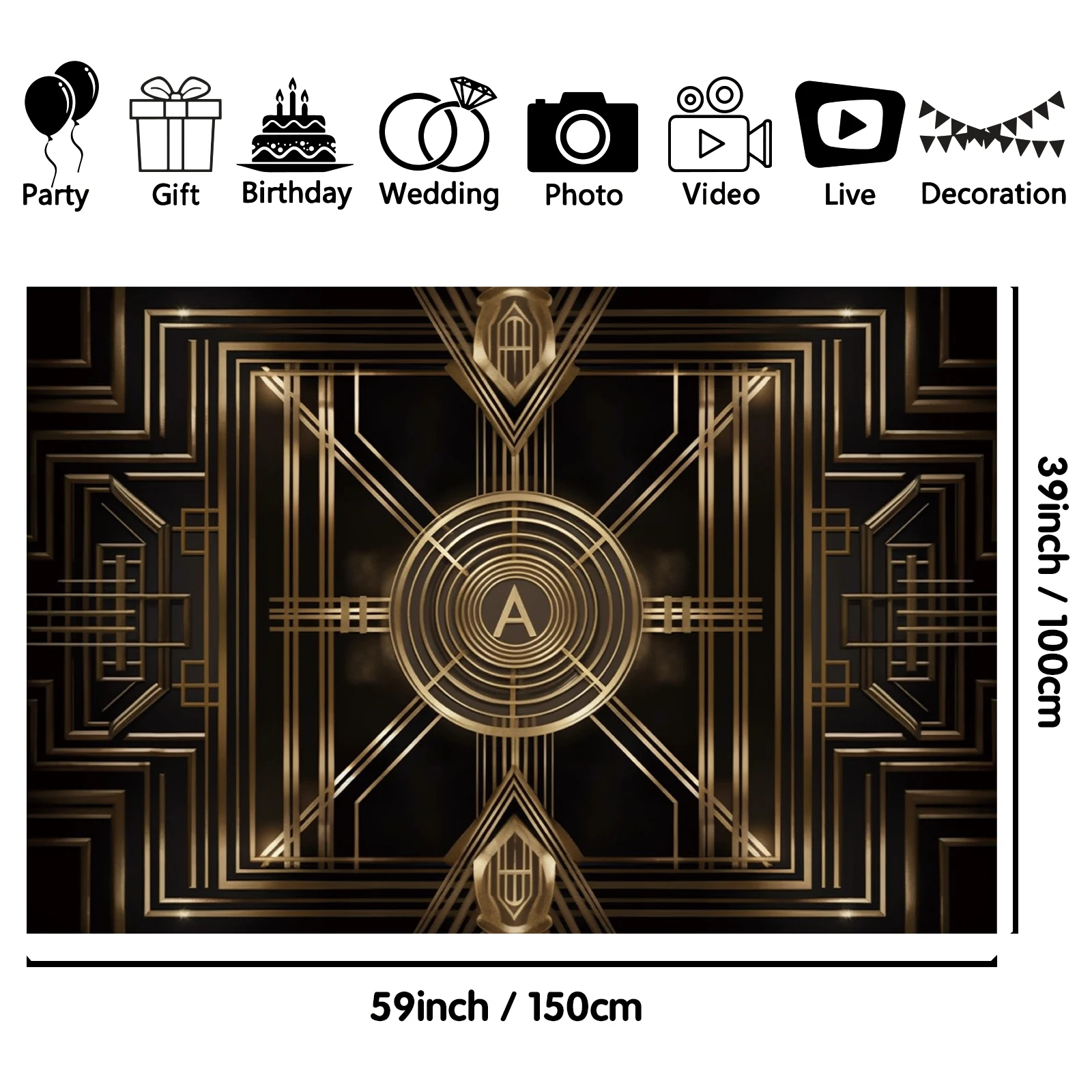 1PCS 100x150cm Retro From The 1920S（1） Theme Backdrop,Photography Background,Used To Gifts,Activities Or Other Party Decoration