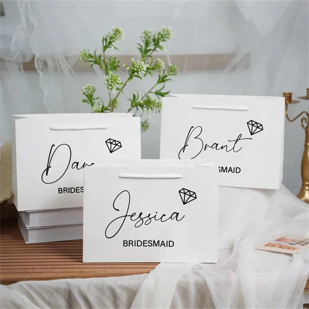 1pc Customized Personalized Bridal Team Bag Bachelorette Party Bridesmaid Gift Bag Wedding Gift Birthday Holiday Custom Gift Bag