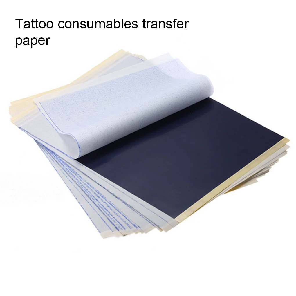 30pcs Reusable Transfer Paper Tattoos - Easy To A4 Format Clear Transfer Paper For Tattooing as shown