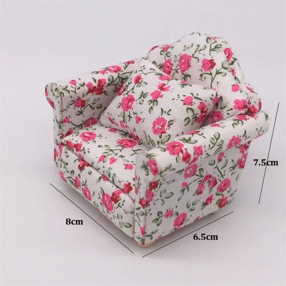 미니 1:12 인형 소파 베개 세트 귀여운 멀티스타일 시뮬레이션 인형집 가구 장난감 8*6.5*7.5cm