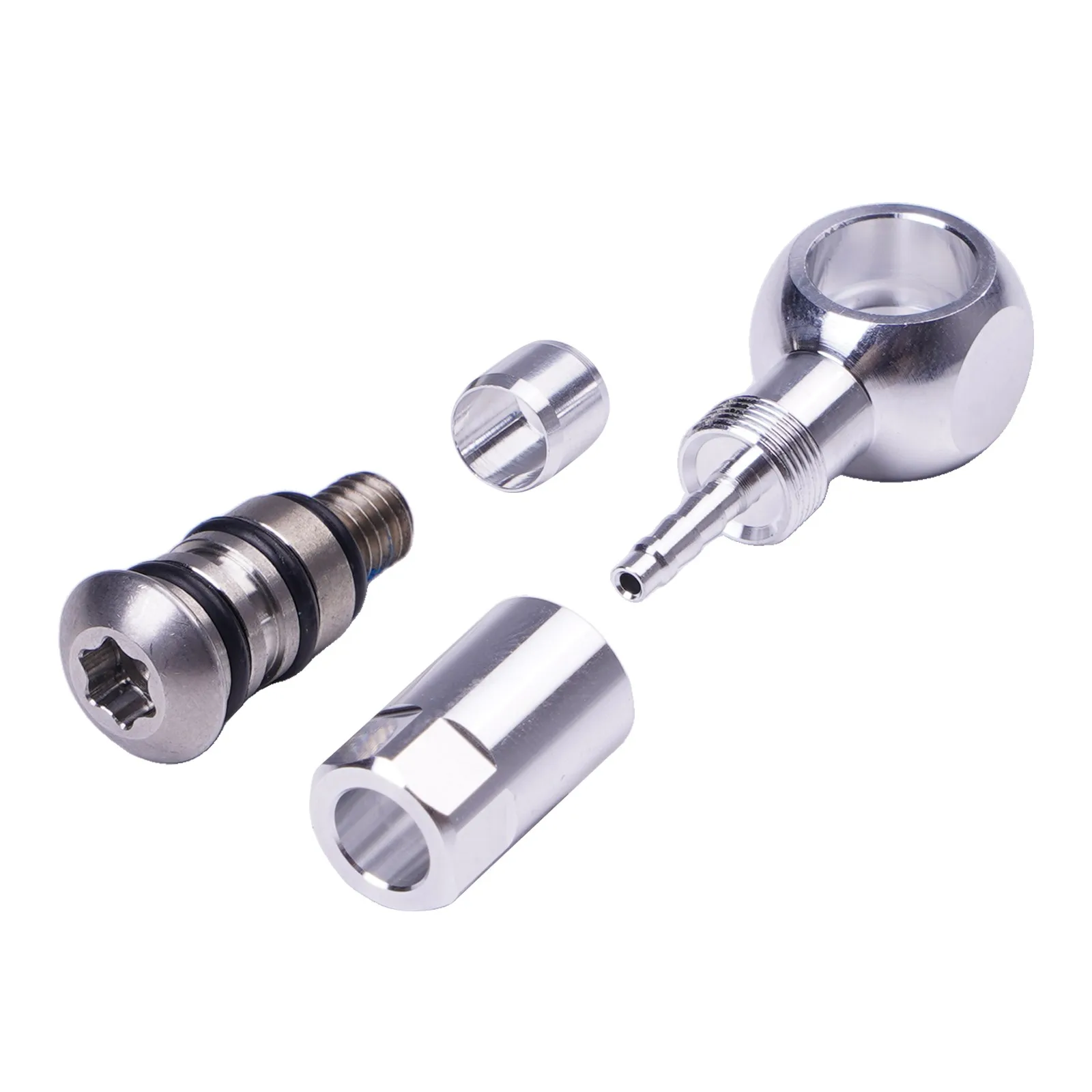 

Обновление тормозной системы Серебряный фитинг банджо Тормозной фитинг из алюминиевого сплава ZOOM875e Размер болта тормозного шланга M5