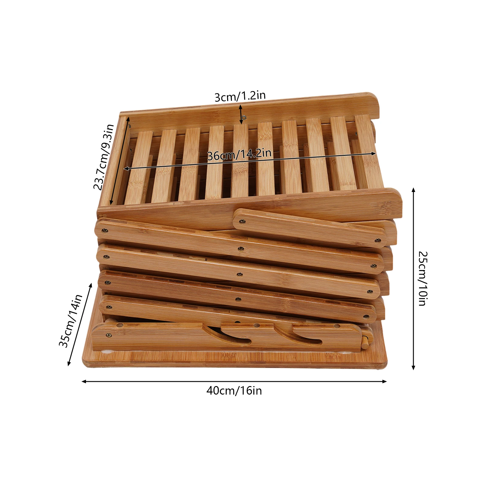 Eco-Friendly Bamboo Display Rack, Natural & Non-Toxic, Foldable Design for Reception Areas, Offices, and Showrooms