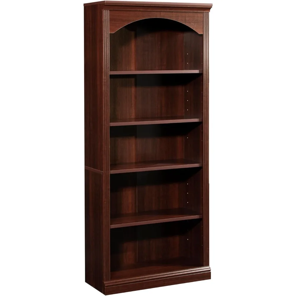 

cherry-toned assorted storage bookshelf