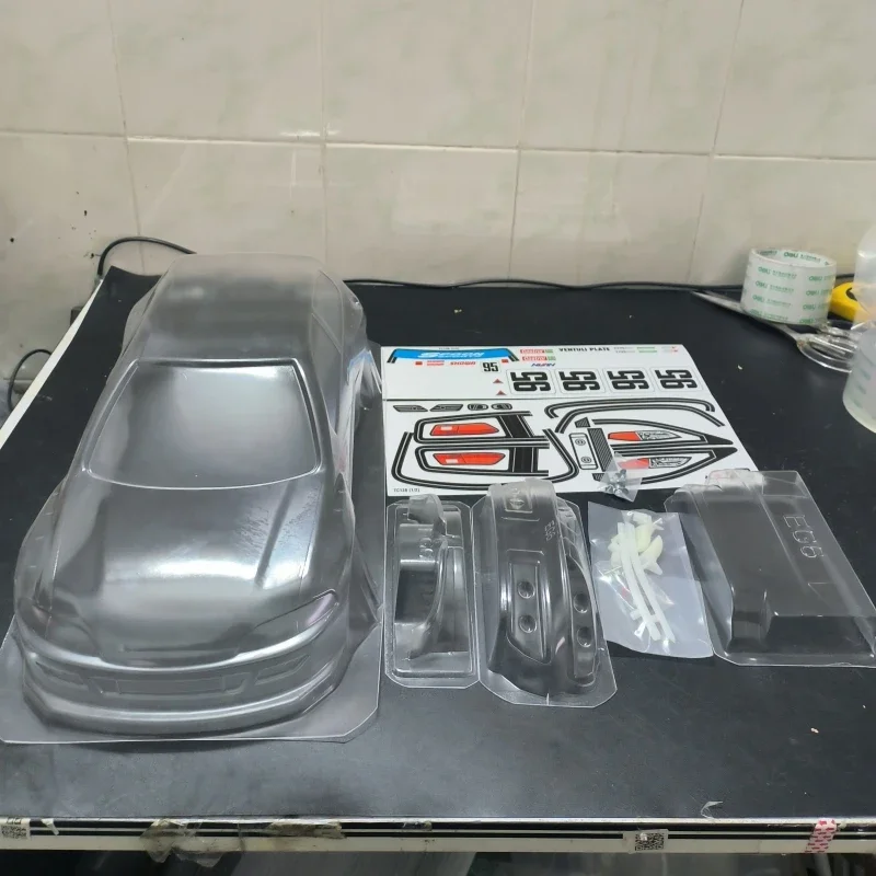 TC136 1/10 Pandem Honda EG6 Clear Lexan Body Shell 200 мм кузов с листом decal для RC Drift car Tamiya tt01 tt02 hsp hpi