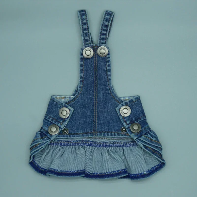 Small Dog Clothes Costume Denim Jeans Dress Cat Puppy Pet Skirt Yorkshire Pomeranian Shih Tzu Maltese Doggie Clothing Dresses