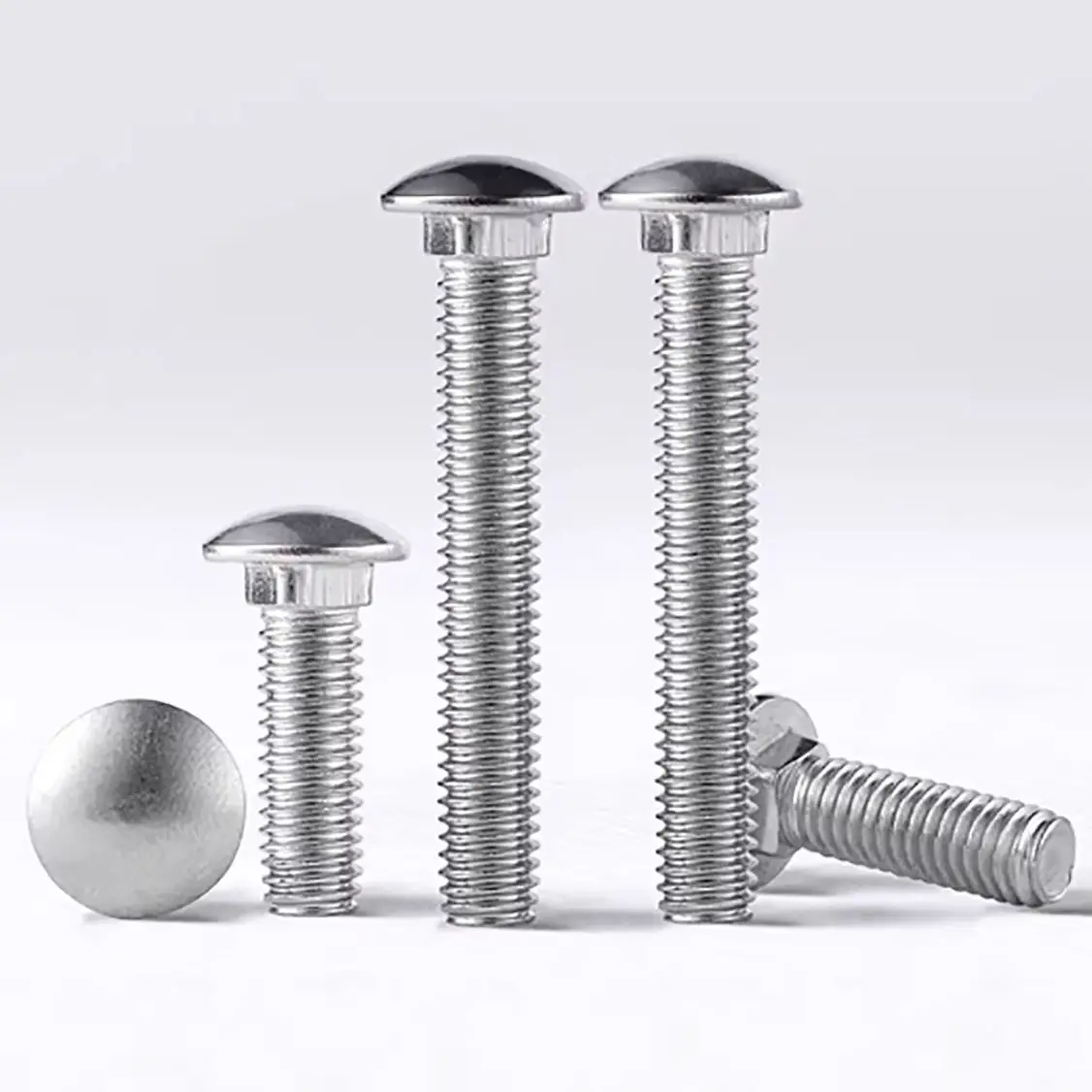 M6 M8 M10 M12 Carriage Bolts 304 Stainless Steel GB12 Round Head Square Neck Screws Coach Bolts Length 12mm-100mm