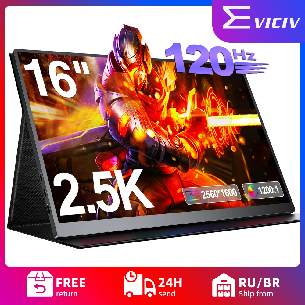 EVICIV 2K 120Hz Portable Gaming Display 16