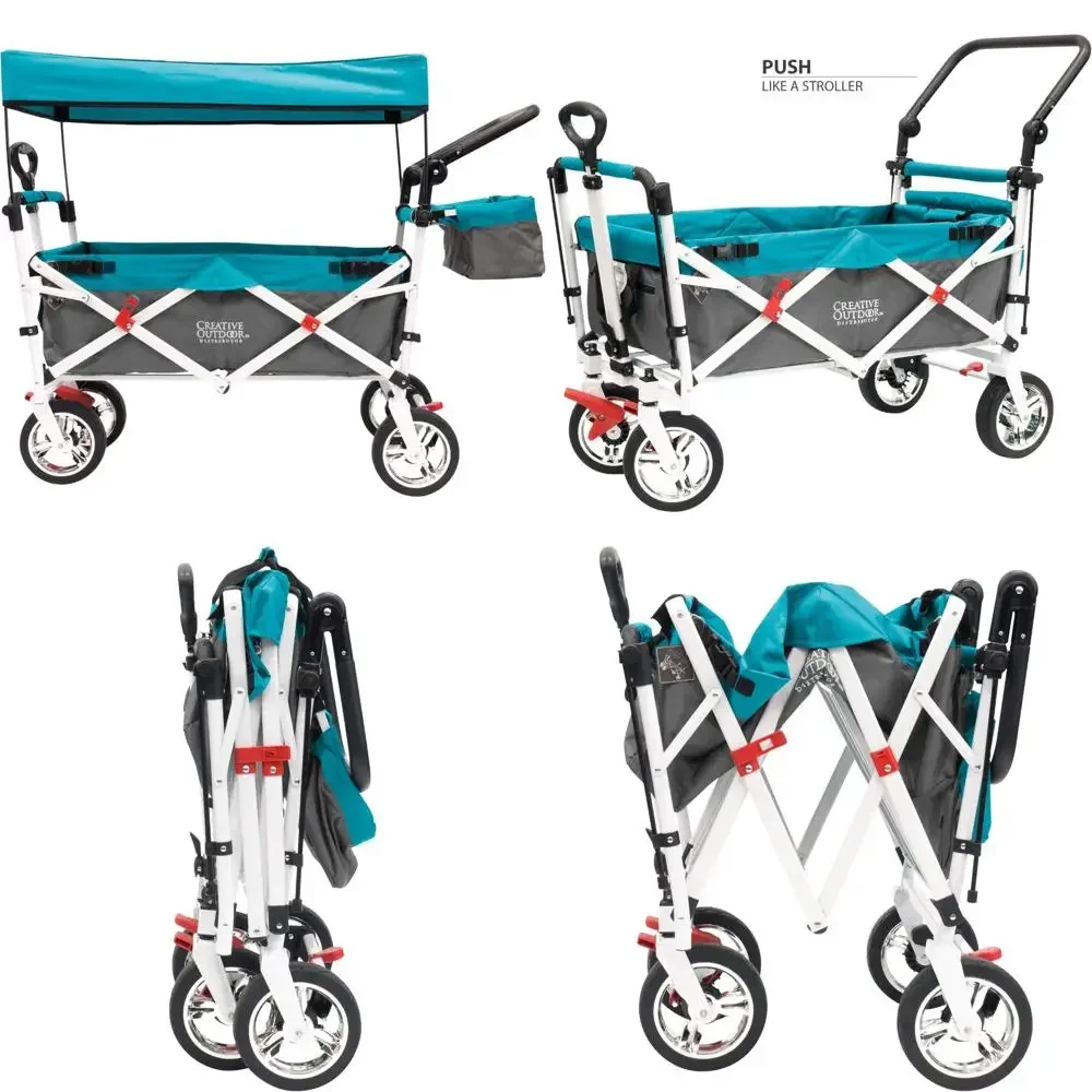 

Складная садовая тележка емкостью 330 фунтов, складная универсальная тележка для активного отдыха