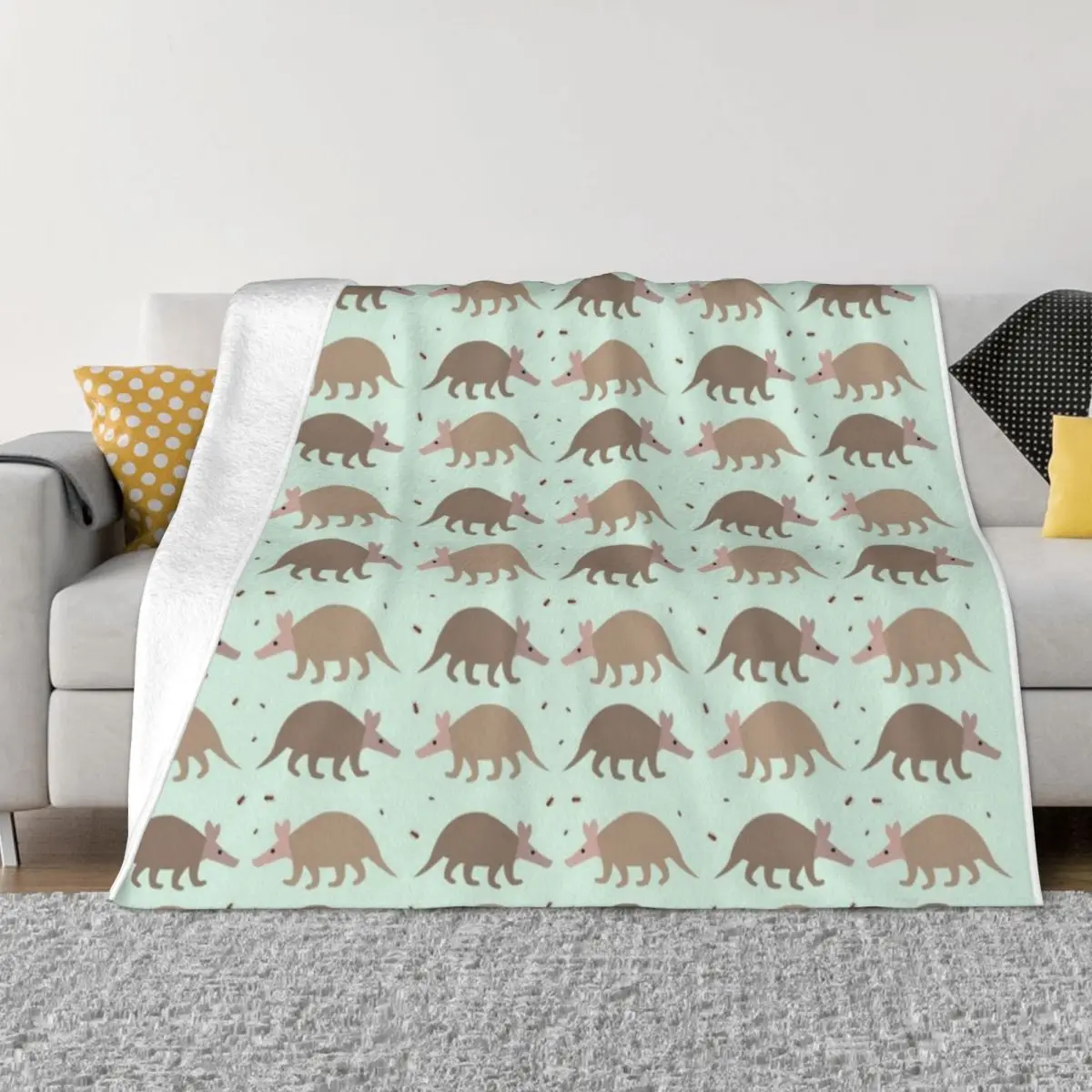 

Aardvark Pattern Throw Blanket Decorative Sofa Blankets Camping Blanket