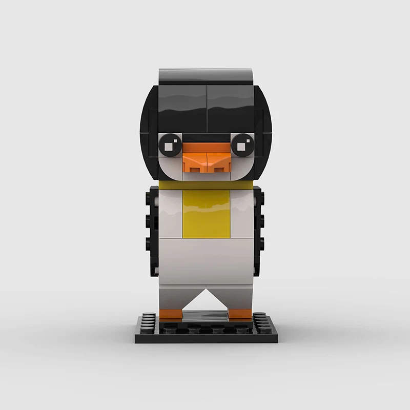 Kreative niedliche kleine Tier Penuins Moc Anime pädagogische Bausteine Ziegel setzt Pinguin Modell Kopf Kinder Spielzeug Weihnachts geschenke