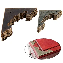 16Pcs Vintage Metal Flat Corner Protectors Decorative Furniture Guard Edge Cover w/Nails for Jewelry Box Case Gift Box 40mm/58mm