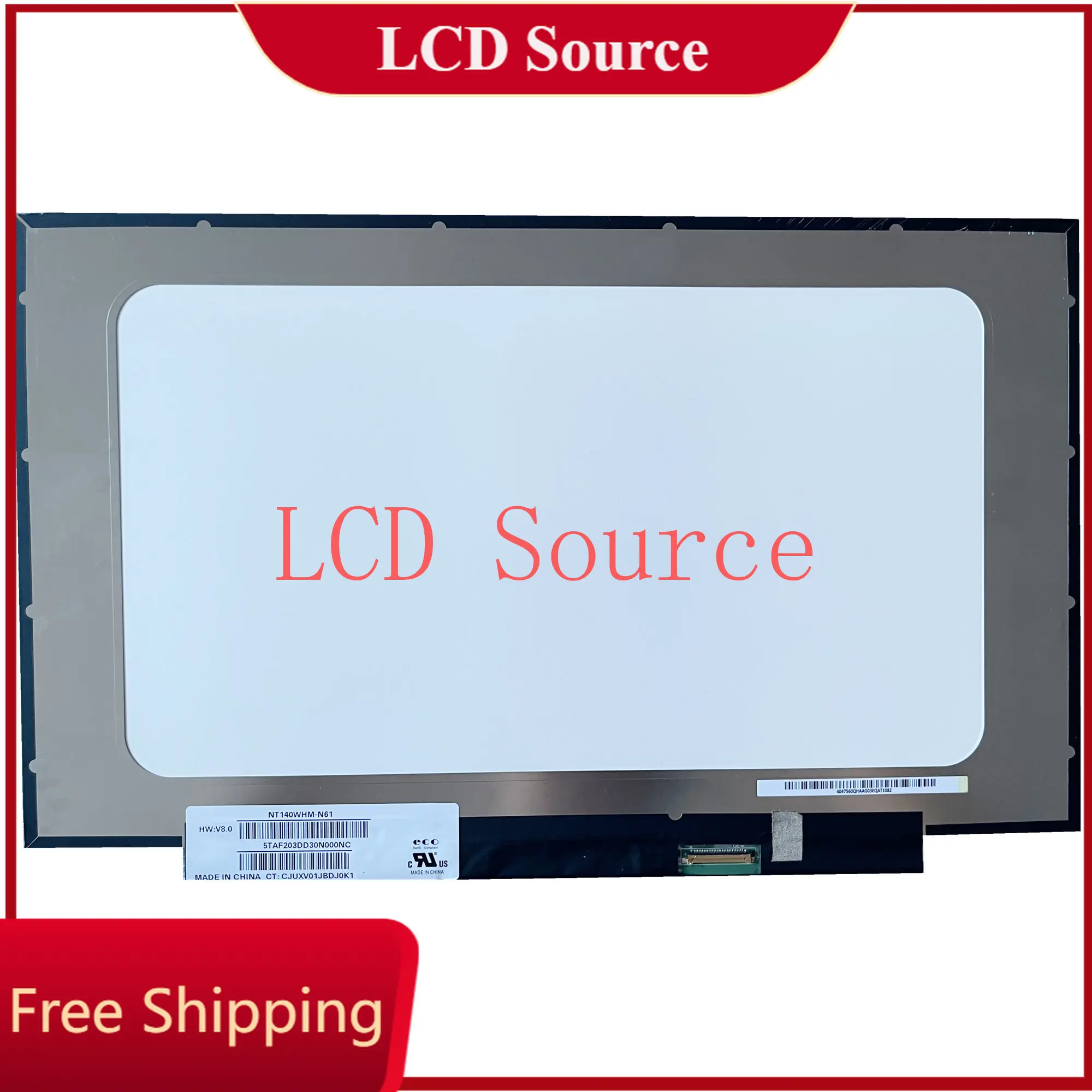 

For NT140WHM-N61 NT140WHM N61 HD 1366x768 30pins 14.0" Slim LED Replacement Display Panel Matrix New LCD Screen