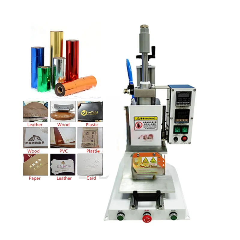 Bronzing Machine Hot Stamping Machine Pneumatic Embossing Machine with Hot Stamping Foil Gilded Paper HS foil for PVC Leather