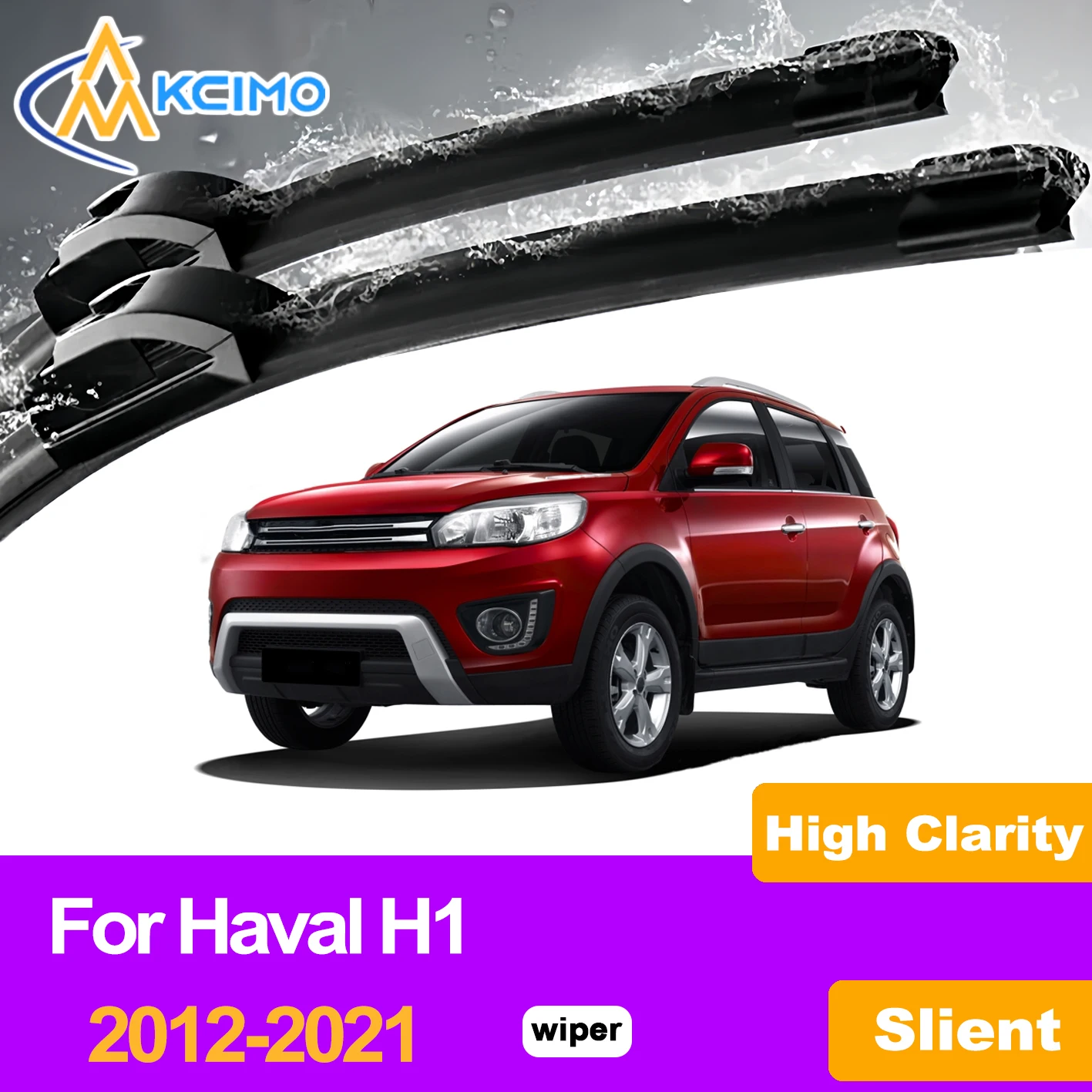 

KCIMO 2PCS Front Windshield Wiper Blades For Haval H1 2012-2021, All Weather Performance Streak-Free Wiping Enhanced Visibility
