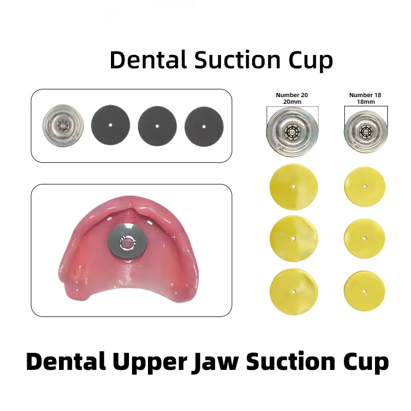 4/10Pcs Dental Suction Cup Upper Maxillary Full Removable Denture Liner; Anti-Slip Denture Adhesive; Dental Laboratory Materials