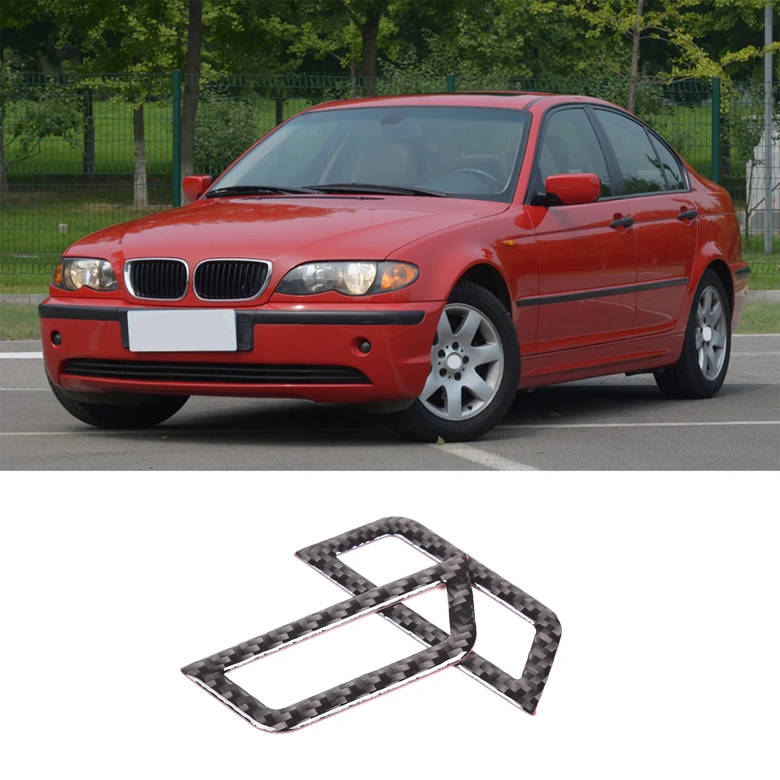 

For BMW 3 Series E46 1998-2004 Soft Carbon Fiber Car Front Reading Light Frame Decorative Sticker Interior Accessories