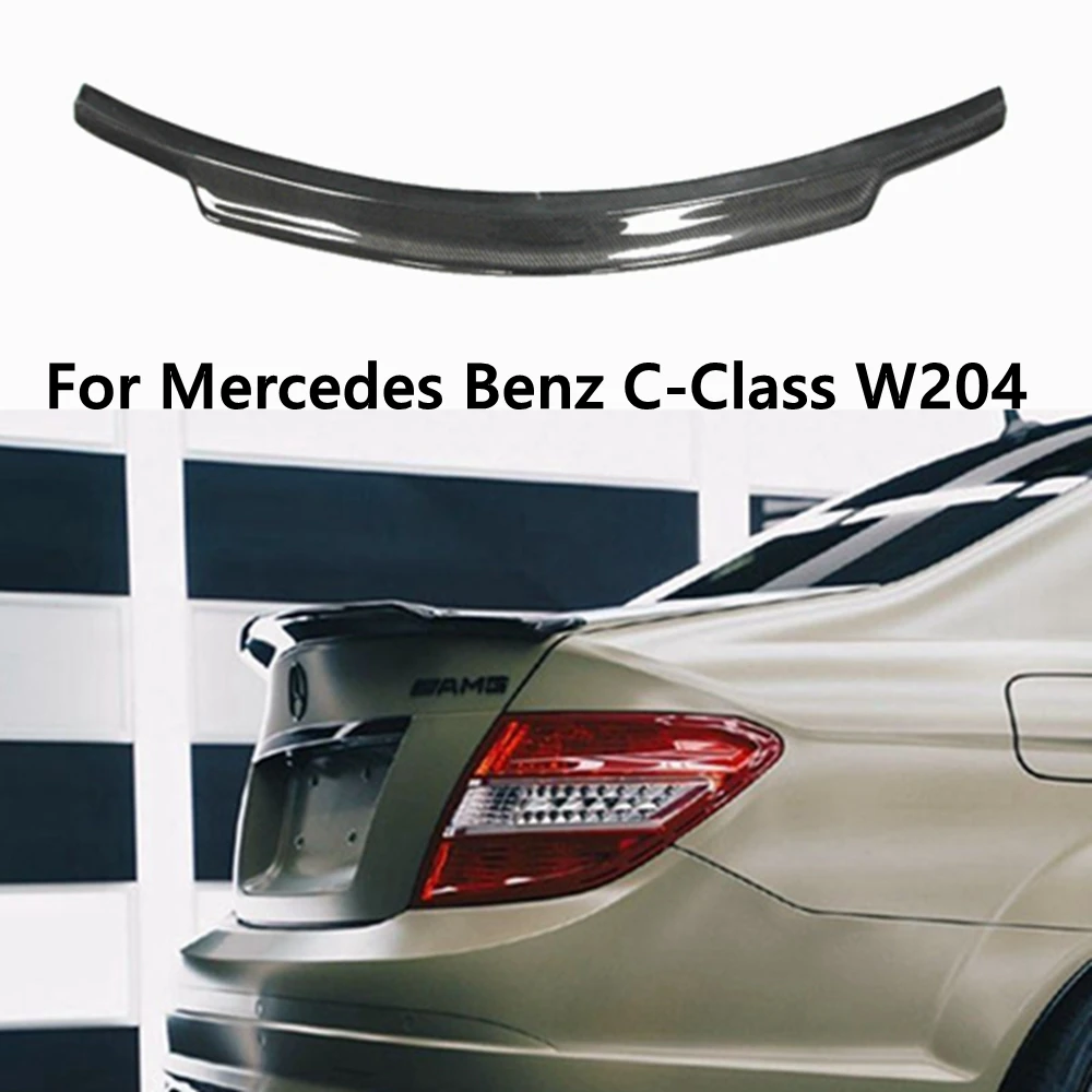 

Для Mercedes-Benz C-Class W204 C204 2 двери 4 двери купе C74 стиль углеродное волокно задний спойлер крыло багажника 2007-2014 FRP кованый автомобиль