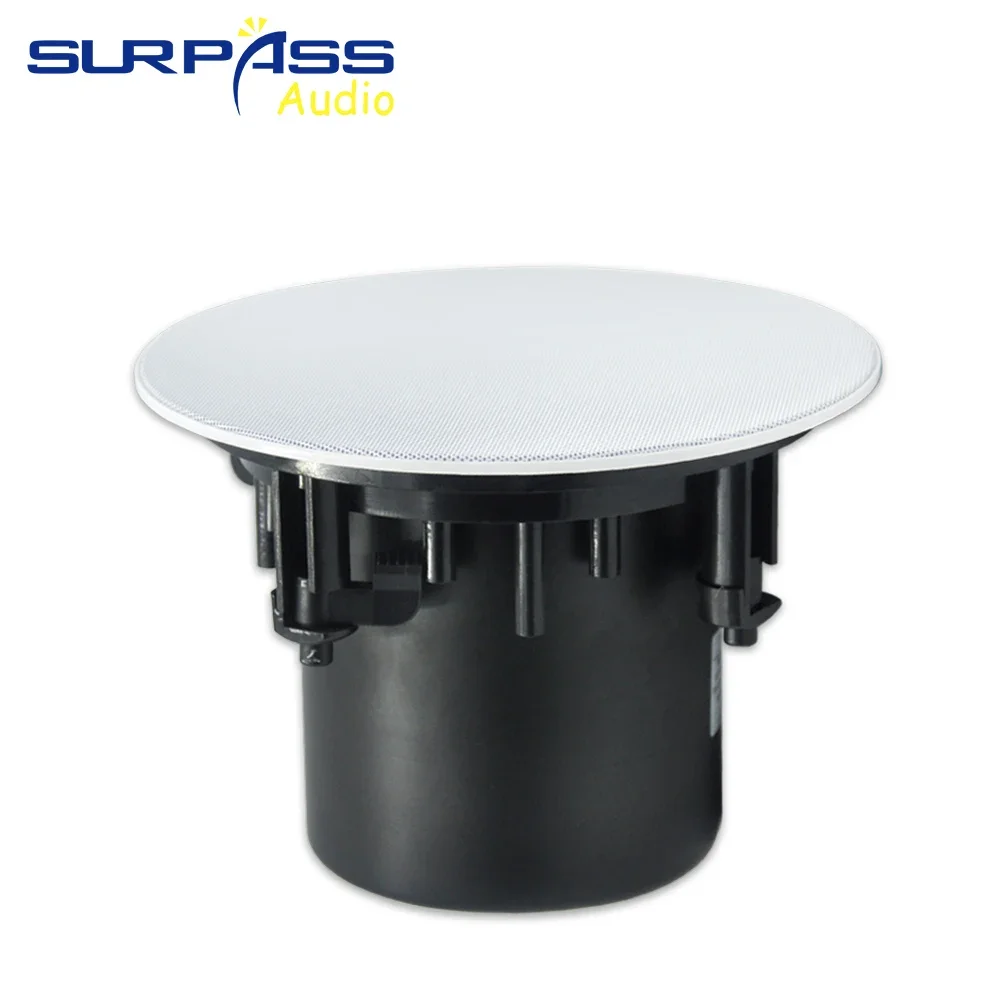 40W Public Address Ceiling Speaker 8inch Background Music System Stereo Coxial Speaker Indoor Roof Loudspeaker with Metal Cover