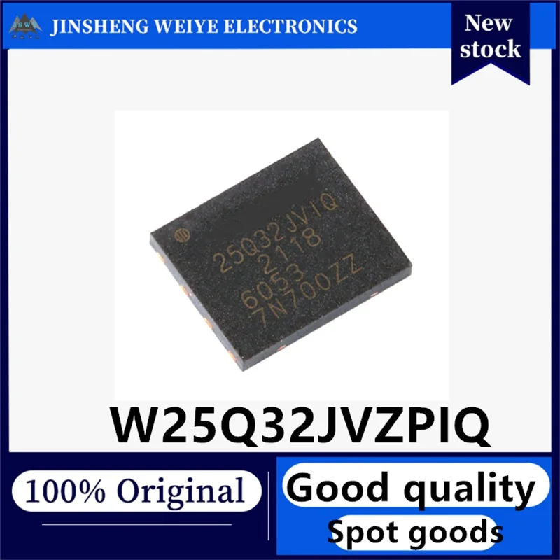 (5/50 pieces) W25Q32JVZPIQ WSON8 32Mbit SPI NOR Flash Chip, Brand New Original, In Stock