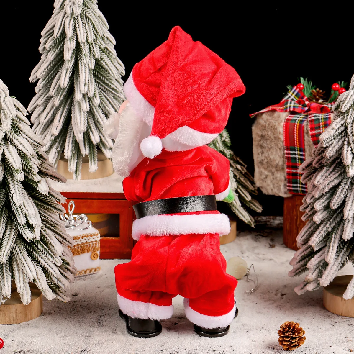 ​​​​​​​Musical Dancing Santa Claus Funny Butt Shaking Christmas Decoration with Music Novel Birthday Gift Christmas Holiday Fun view 4