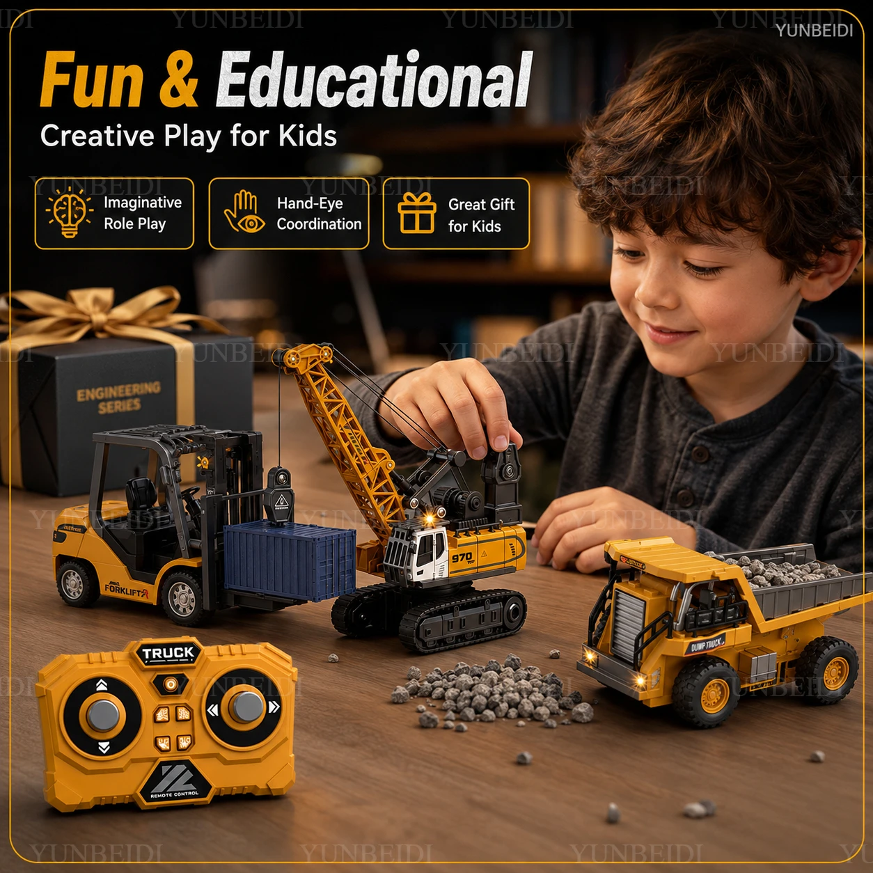 1:64 RC 미니 합금 자동차 포크리프트 트레일러 굴 - Kids Outdoor Digger 리뷰 및 가격