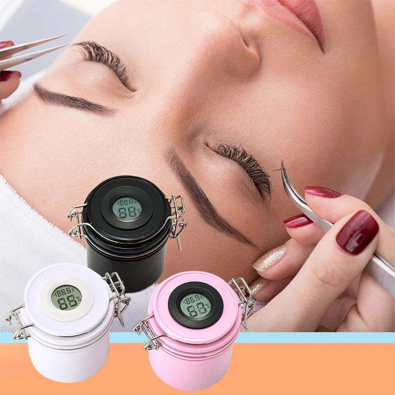 False Lash Glue Storage Tank With Thermometer Adhesive Carbon Sealed Leak-proof Containers Grafting Eyelash Extension