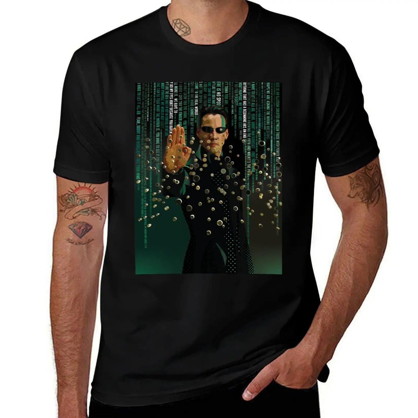 Camiseta Neo, The Matrix, Matrix Quotes, básica, de manga curta, combina com tudo