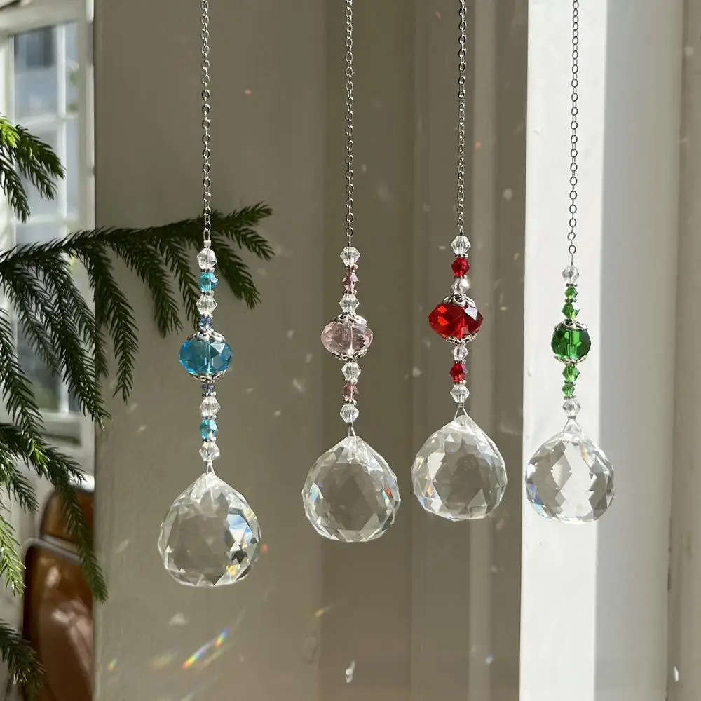 Crystals Suncatcher Hanging for Window Crystal Ball Prism Rainbow Maker for Garden Christmas Tree Wedding Party Patio Backyard