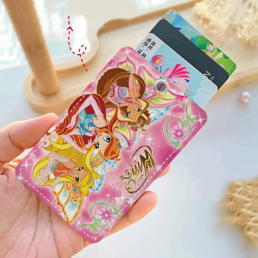 شعبية الرسوم المتحركة التلفزيونية W-winX لطيف أنيمي المفاتيح حاملي بطاقات كيرينغ البنك حافلة معرف بطاقات الائتمان سلاسل حلقية رئيسية #2