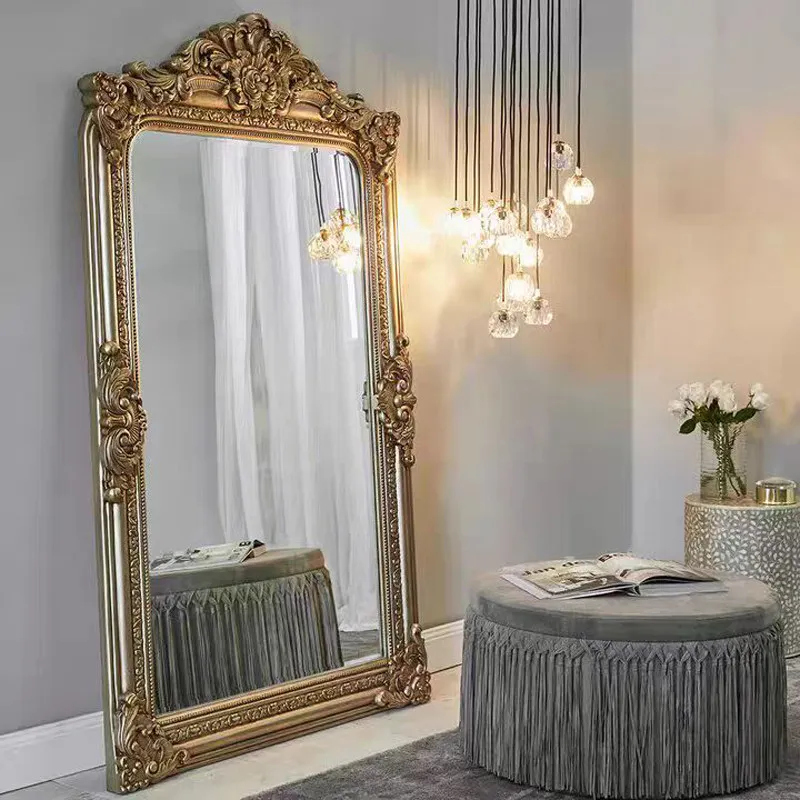Moving Nordic Mirror Living Room Full Body Standing Girls Bedroom Bathroom Long Luxury Mirror Floor Espelhos Home Decorations