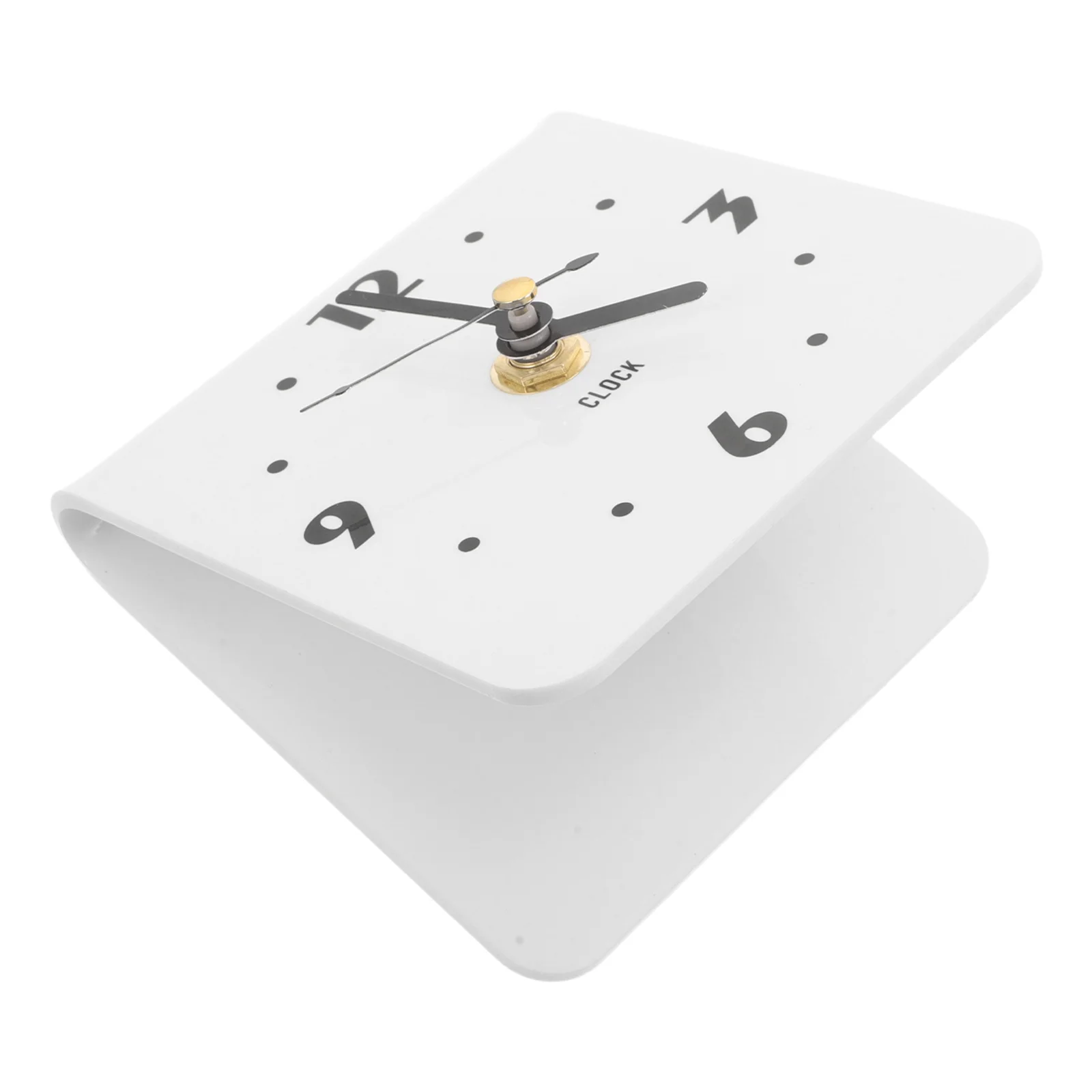 

Silent Table Clock Acrylic Minimalist Design For Bedroom Living Room Desk Decor Modern Home Office Use White