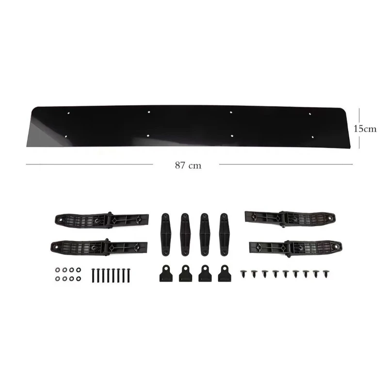 Universal Roof Spoiler Air Deflector Noise Reduction Panel Bolt-On Mount Angle Adjustable Wind Resistance Reduction Modification