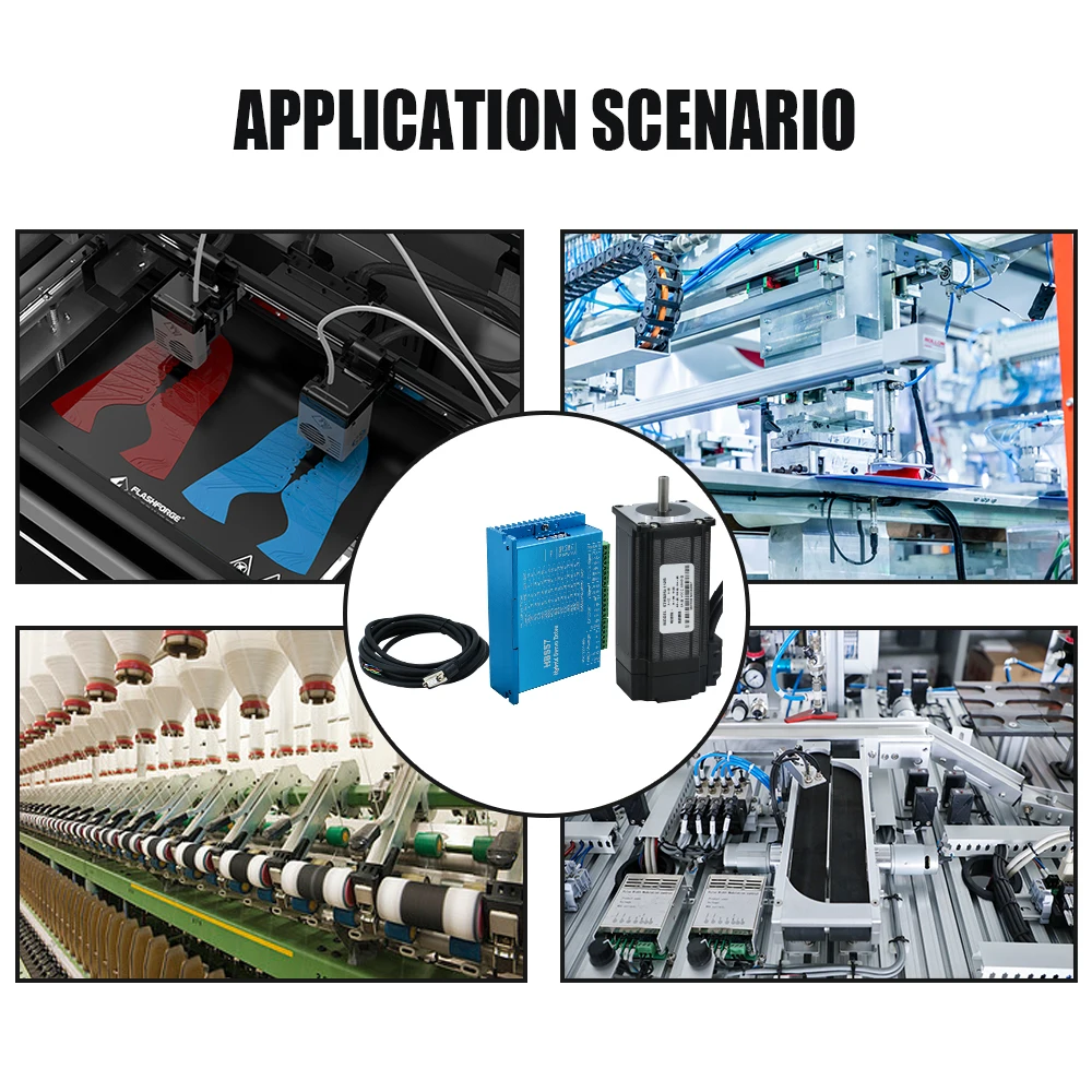 HLTNC Nema23 Motor de passo de circuito fechado 2Nm 2.5Nm 3Nm D = 8mm Nema 23 Servo motor de passo híbrido com unidade HBS57H HBS57 SL57D CNC