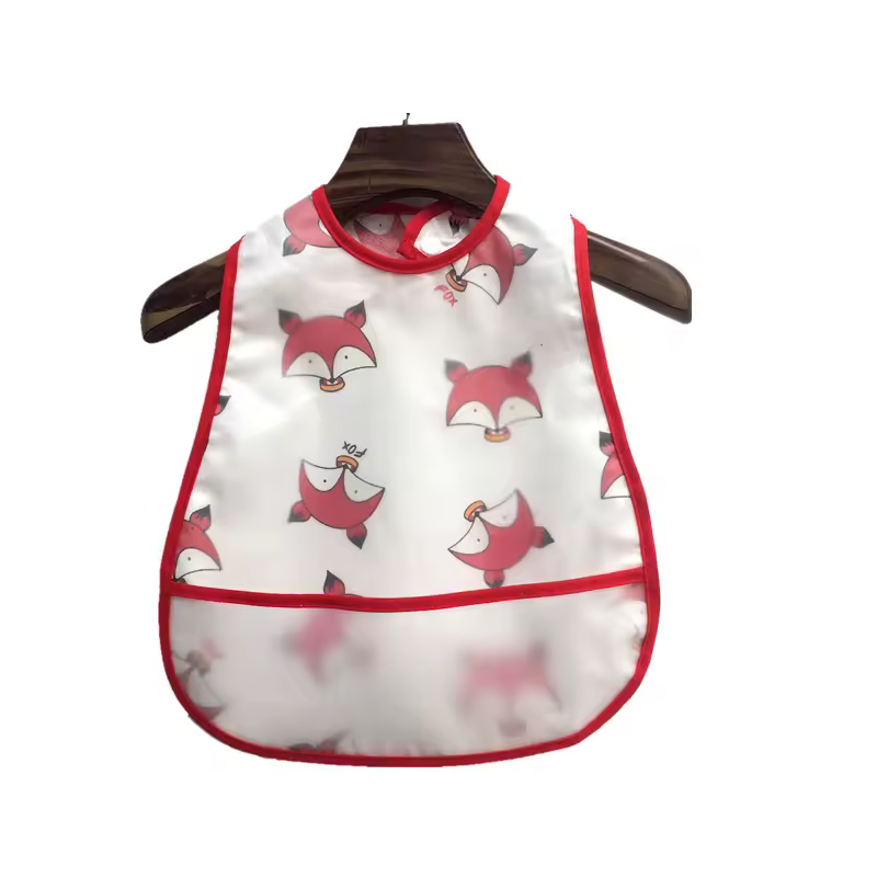 2023New Cartoon Pattern EVA Waterproof Pocket Lunch Feeding Bibs Adjustable Baby Bibs Cute Children Baby Apron Kids Burp Cloths - Image 5