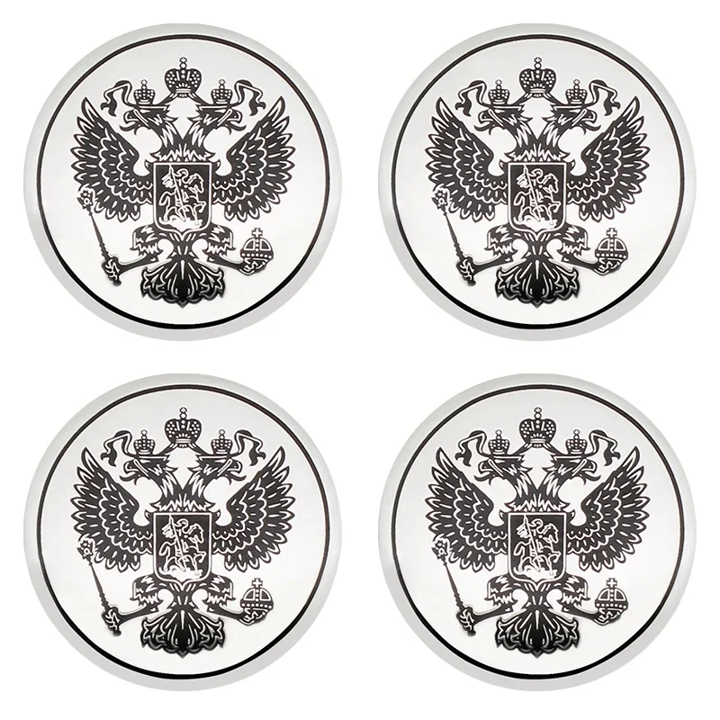 4Pcs 56mm Russia Flag Eagle Emblem Car Wheel Center Hub Caps Stickers For Lada Vesta Niva Granta Priora Vaz Xray 2110