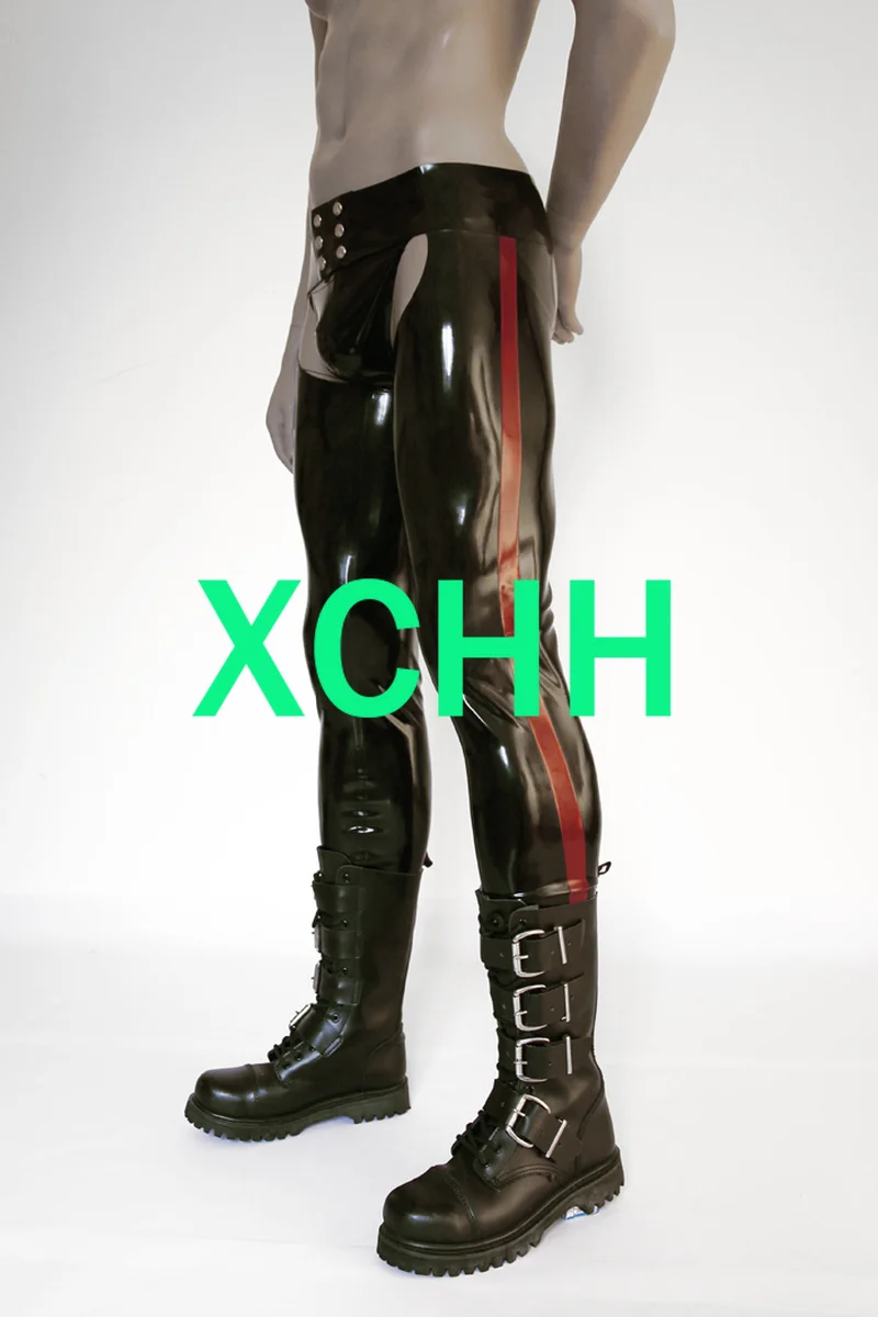 

Sexy Latex Man Pants Handmade Men Trousers with Briefs Cosplay Costumes