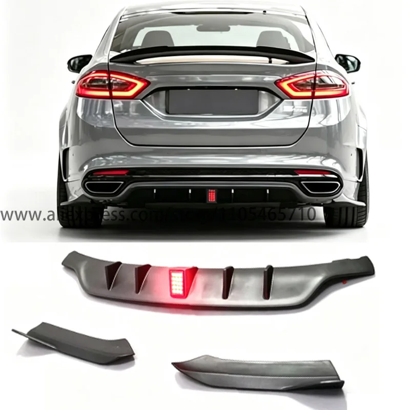 Für Ford Mondeo Fusion MK5 2013-2018 Echter Carbon-Heckdiffusor Spoiler Schutz Bodykit