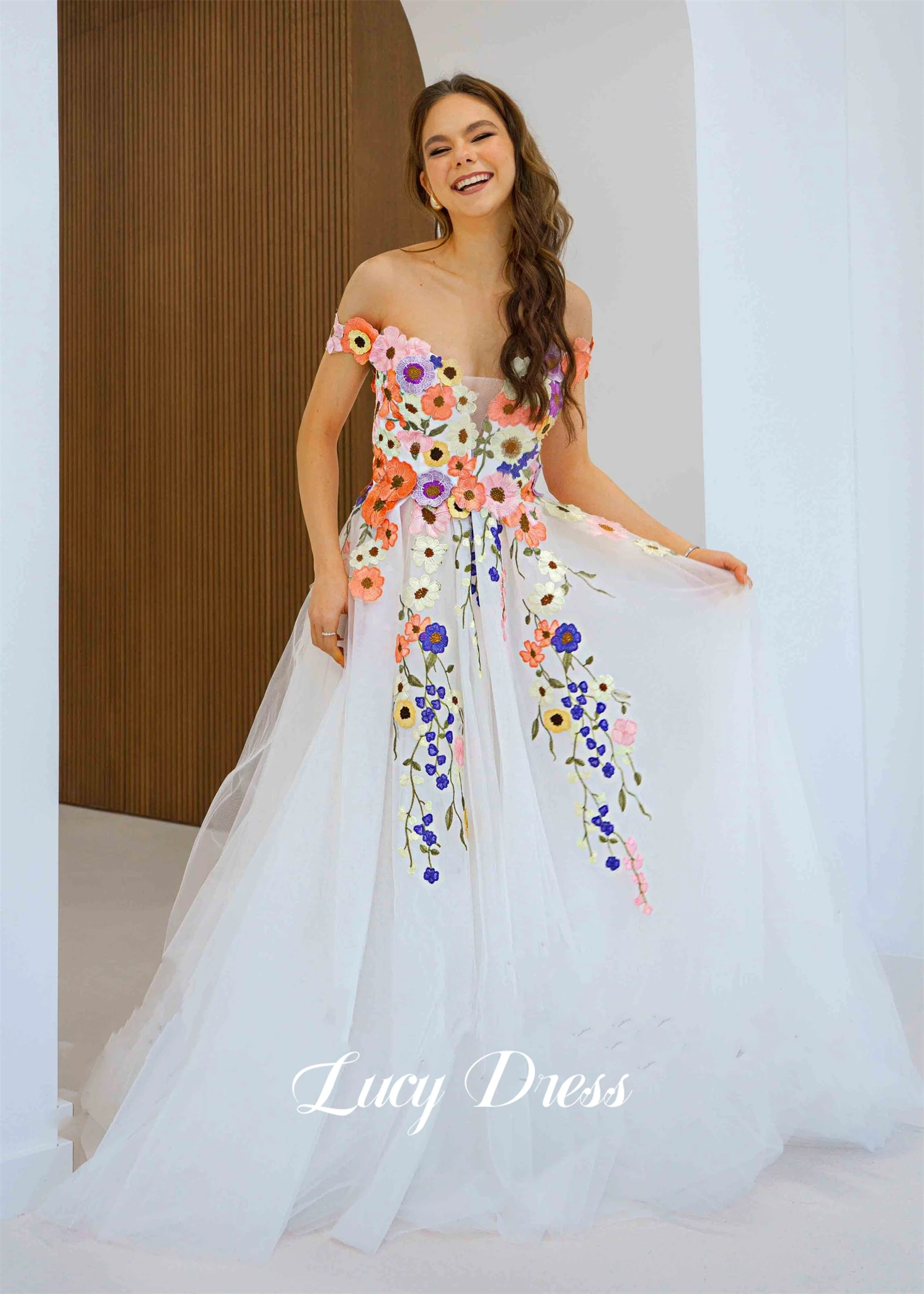 

Lucy Customized Wedding Dresses 2025 Quality Wedding Dress Floral Fabric vestidos de novia Wedding dresses vestido de novia