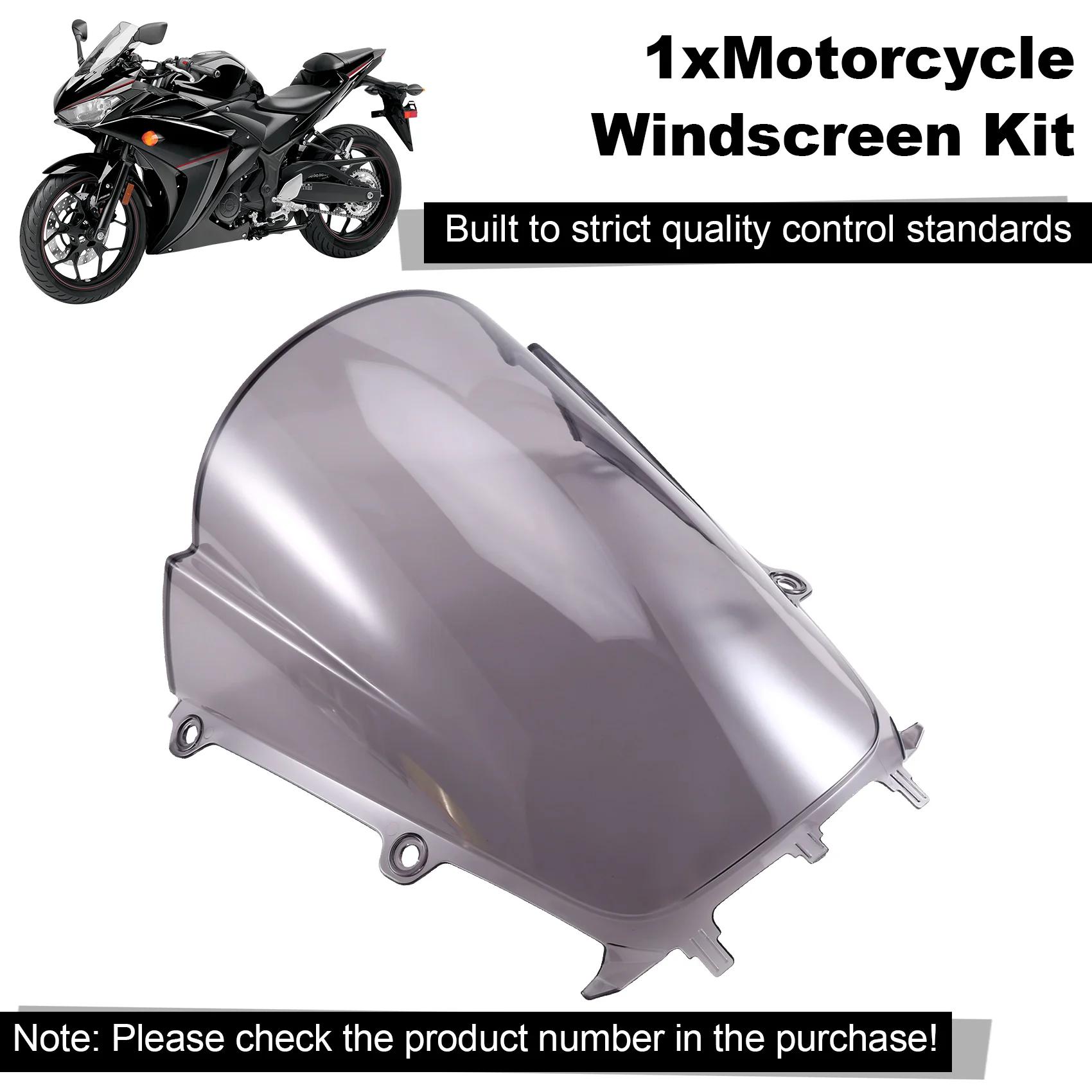 A30F-Motorcycle Windscreen Windshield Sport Screen Protector Wind Deflector For YAMAHA YZF-R9 YZF R9 R 9 R9 2025 2026