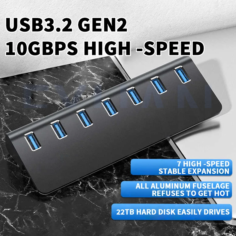 Docking Station LED Indicator USB 3.2 Hub USB Splitter Multiple Extender SD Card Reader Macbook Adapter Connect Printer Expander