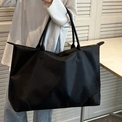 Bolsas de viaje de nailon de gran capacidad para mujer, bolso de mano de alta calidad, bolsa de viaje de fin de semana, impermeable, 2024