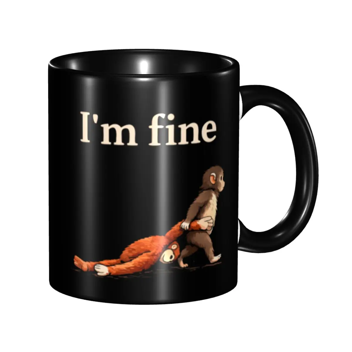 

2025 Monkey Punch Baby Monkey Holding Toy Merch Mug Cute Tea Cup