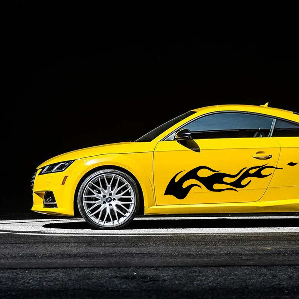 

Car Door Side Stickers Personalized Creative Fire Styling Vinyl Decals Waterproof PVC Auto Body Tuning Decoration Accessories