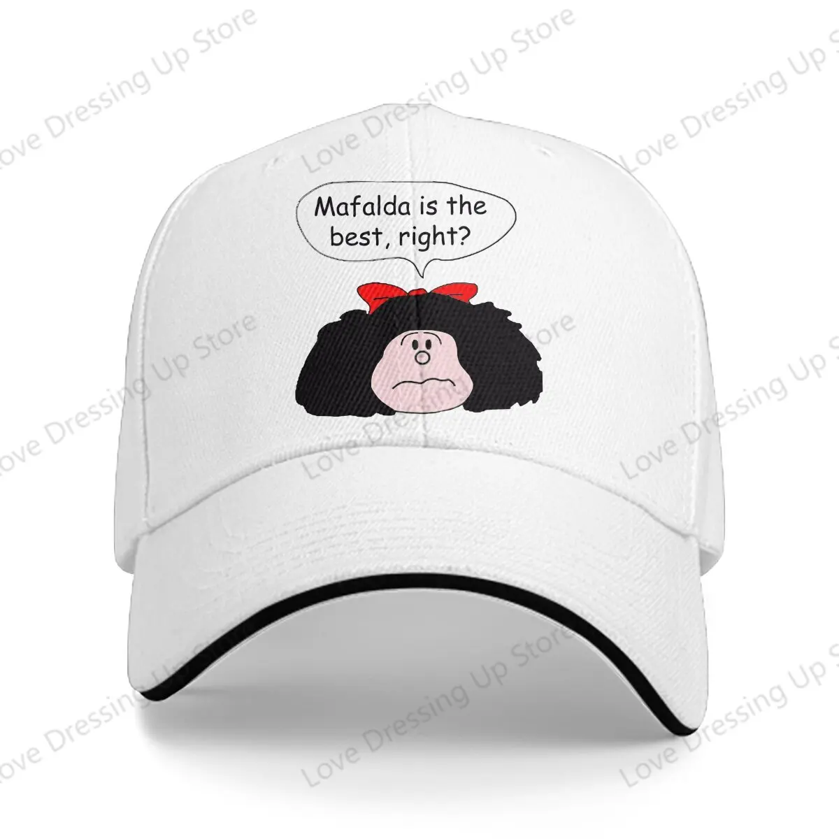 Summer Hip Hop  Mafalda is the best right Baseball Cap Adjustable Outdoor Running Hat Outdoor sunshade hats Unisex Gift