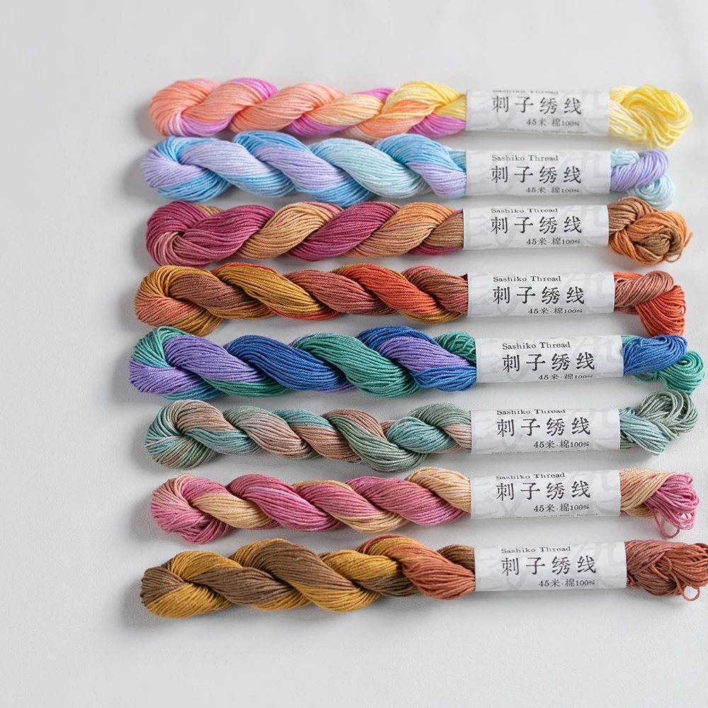 

Appreciate Life, New Pure Cotton Hand-dyed Embroidery Thread, Segment Dye Gradual Change Of Color Hand Ju Ball Thread, Handmade