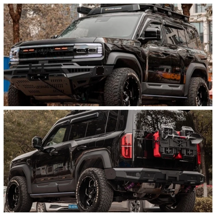 For BYD Denza B5 Leopard 5 Modified Racing Manganese Steel Thickened Upgraded Off-Road Bumper and Anti-Collision Bumper