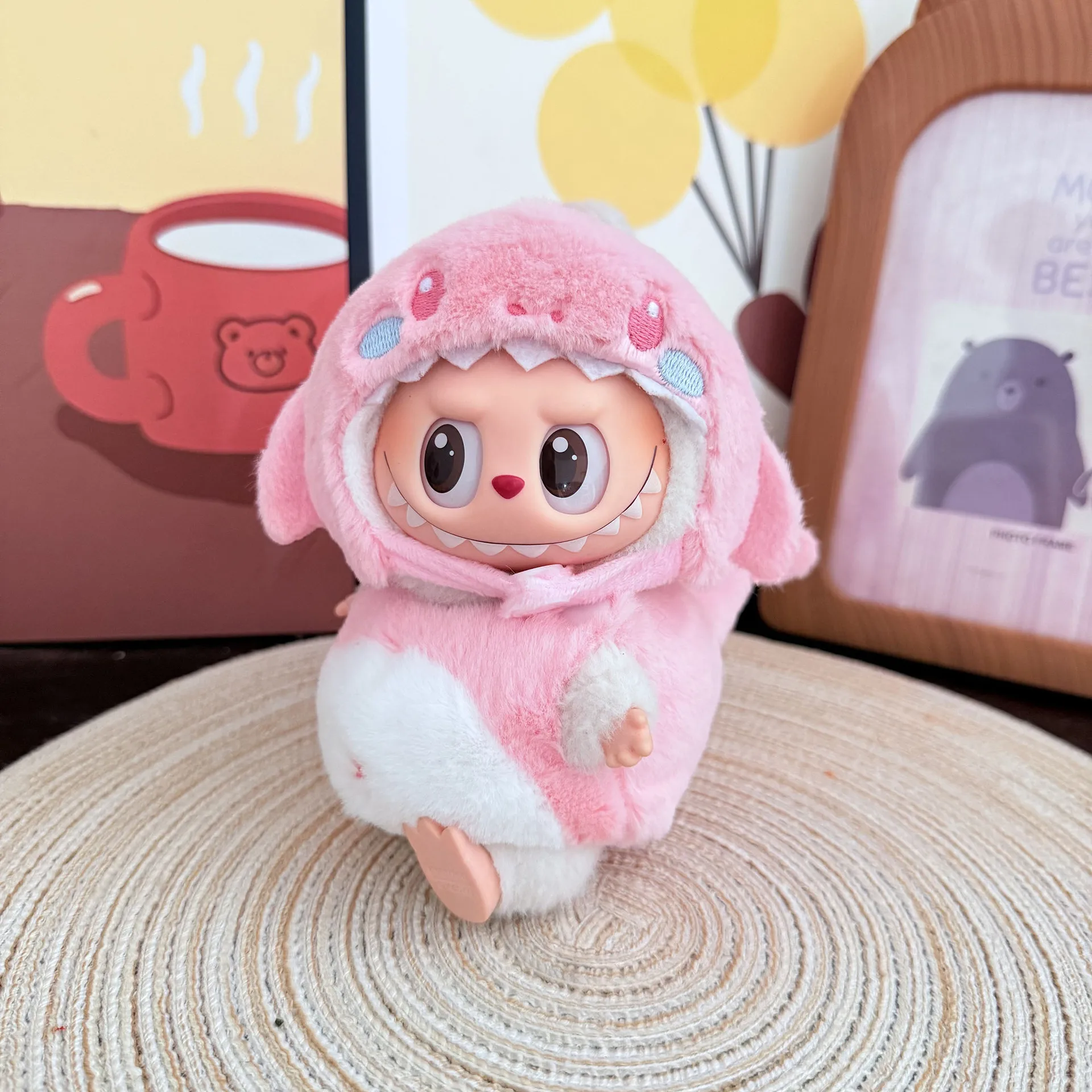15 cm/17 cm Labubu I II Puppenkleidung Niedliches Hai-Kleidungsset Zubehör Kleidung Plüschpuppenkleidung